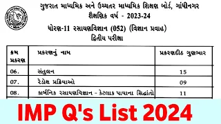 STD11 Chemistry Second Exam IMP Q's list 2024 ધોરણ11science rasayan vignan @RoshanPatelChemistry