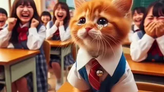 Sad Cute Cat Story |All Boys laughing at cute Cat