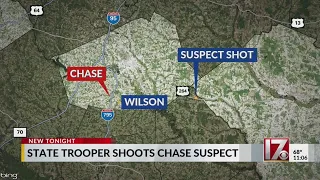 NC trooper shoots gunman after chase near Wilson County