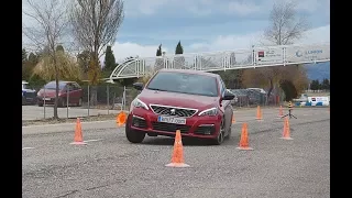 Peugeot 308 2017 - Maniobra de esquiva (moose test) y eslalon | km77.com