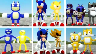 What if I Become 2D 3D Sanic Clones Memes vs RAINBOW FRIENDS in Garry's Mod #2222