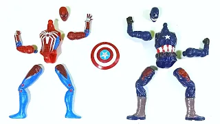 Assemble Toys ~ Spider-Man Vs Captain America ~ Avengers Superhero Toys