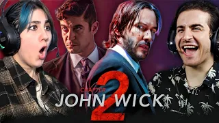 girlfriend watches *JOHN WICK: CHAPTER 2* for the first time !!