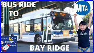 Johny's MTA Bus Ride To Bay Ridge On Articulated MTA Bus