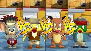 Tom and Jerry in War of the Whiskers Nibbles Vs Duckling Vs Tyke Vs Duckling (Master Difficulty)