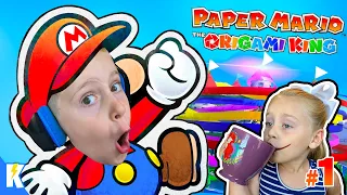 Little Flash and Ava Play Paper Mario: The Origami King Gameplay Part 1!