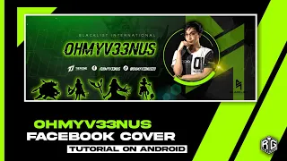 OhMyV33NUS "THE QUEEN" Esports Banner Tutorial | Facebook Page Cover | ML Banner - RG Tricks