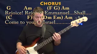 O Come, O Come, Emmanuel (CHRISTMAS) Bass Guitar Cover Lesson in Am with Chords/Lyrics