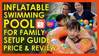 HOW TO SETUP INFLATABLE SWIMMING POOL FOR FAMILY SETUP PRICE REVIEW GOOD FOR OUTDOOR OR INDOOR