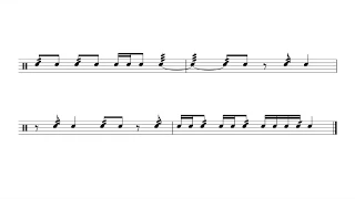 Double-stroke rolls - INTERACTIVE Sight Reading Practice for Drums - PLAY ALONG EXERCISE