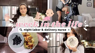 WEEK IN THE LIFE AS A NURSE | night shift tips, spin workout, meal & snacks!