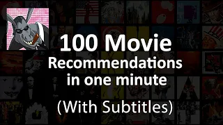 Dunkey's 100 Movie Recommendations in One Minute (but with subtitles)