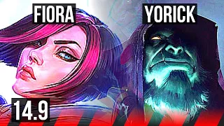 FIORA vs YORICK (TOP) | 9 solo kills | NA Diamond | 14.9