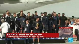 World Cup 2018: French football team arrives in Paris