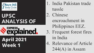 Indian Express EXPLAINED | Current Affairs for UPSC | April 2021, Week-1