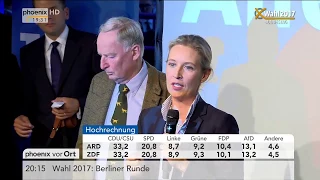 Bundestagswahl 2017: Rede von Alice Weidel zu vorläufigen Wahlergebnissen am 24.09.2017