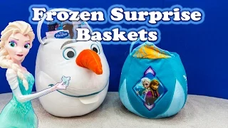 What is inside the Frozen Elsa & Olaf Surprise Baskets?