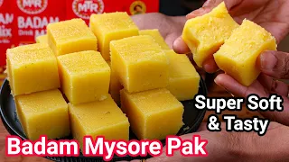 Instant Badam Mysore Pak with Badam Mix Powder - Super Soft & Tasty Dessert | Instant Mysore Pak