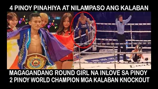 4 PINOY BOXER PINAHIYA AT NILAMPASO ANG KALABAN SA SARILING TERITORYO | LAHAT KNOCKOUT