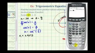 Ex 2:  Solve a Trig Equation with Rounded Radian Solutions -  Angle Substitution