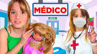 Toia é médica por um dia e salva a Bebê Reborn ❤️ Pretend Play With Doctor