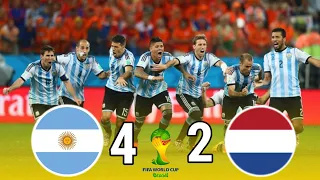 Argentina 0(4) Netherland 0(2) World Cup Semi Final(2014)Excellent Higlights and [Penalty shootout]