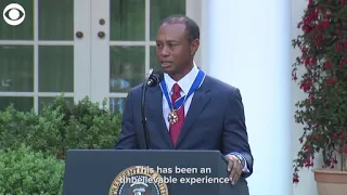 Video Extra: Tiger Woods awarded Presidential Medal of Freedom