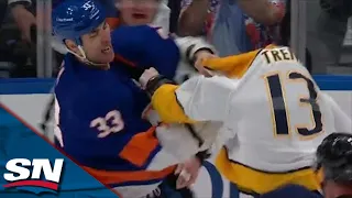 Zdeno Chara Fights With Yakov Trenin After Hit On Sebastian Aho