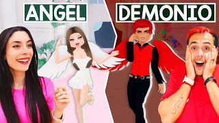 RETO ANGEL VS DEMONIO EN DRESS TO IMPRESS! LYNA Y CHOCOBLOX ROBLOX