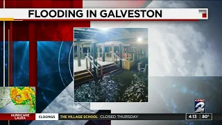 Flooding on west end of Galveston Island