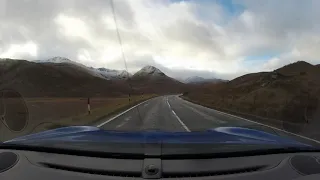 A87 Scottish Highlands Porsche 911 road trip, from Loch Cluanie. North Coast 500.