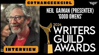 Neil Gaiman Interview (Presenter) 2024 Writers Guild Awards New York I Good Omens I Gotham Geek Girl