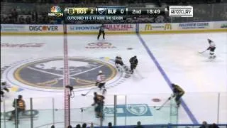 Milan Lucic tip in goal 2-0 Buffalo Sabres vs Boston Bruins 10/23/13 NHL Hockey