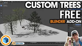 CUSTOM TREES in Blender - FREE Tree Creation Add-On - Sapling Tree Generator