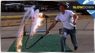 Flaming Whip IN SLOW MOTION!
