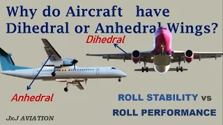 Understanding Why Aircrafts have Dihedral/Anhedral Wings! The Roll Stability and Roll Performance!