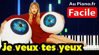 Angèle Je veux tes yeux - Piano Cover Tutorial Karaoké Paroles