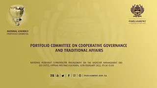 Portfolio Committee on Cooperative Governance and Traditional Affairs, 16th February 2022