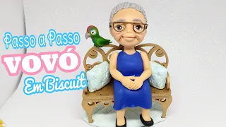 Topo de bolo Vovó em Biscuit  ||Pierre Marinho - #vovóembiscuit