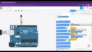 Circuito simpes com Arduino no Tinkercad