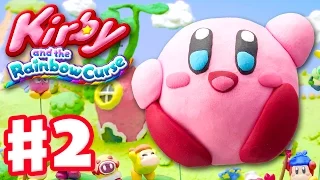 Kirby and the Rainbow Curse - Gameplay Walkthrough Part 2 - Level 1-2 100%! (Nintendo Wii U)