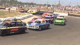 1300 Saloon Stock Cars Gold Roof Championship 2018 Skegness Raceway 22/07/18.