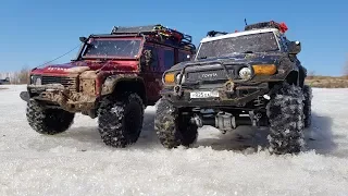 Comparative test drive Defender and FJ Cruiser (Traxxas trx-4 and hpi venture)
