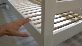 Making a bed out of wood.