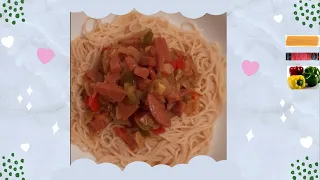 spaghetti aux saucisses une recette très appréciez par tous
