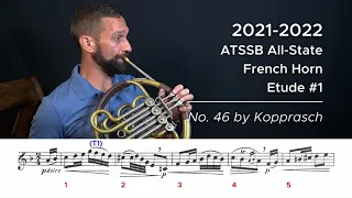 2021-2022 ATSSB All-State French Horn Etude #1 - No. 46 by Kopprasch