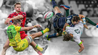 BRUTAL HITS That Stopped Tries | Rugby Highlights Of Try Saving Tackles