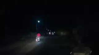 Horrible Bike accident at night due to over speed