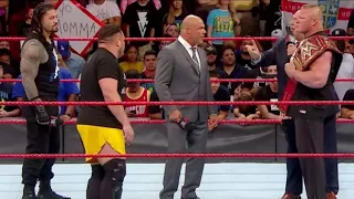 Brock Lesnar vs Roman Reigns vs Samao Joe - WWE RAW 10 July 2017