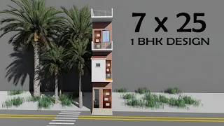 7 BY 25 HOUSE PLAN , 7X25 HOUSE DESIGN , 7 BY 25 GHAR KA NAKSHA